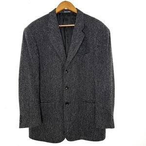 Pal Zileri Blazer Mens 54 Gray Wool Tweed Sport Coat Jacket Textured Italy